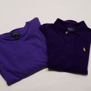 Two purple polos size 8